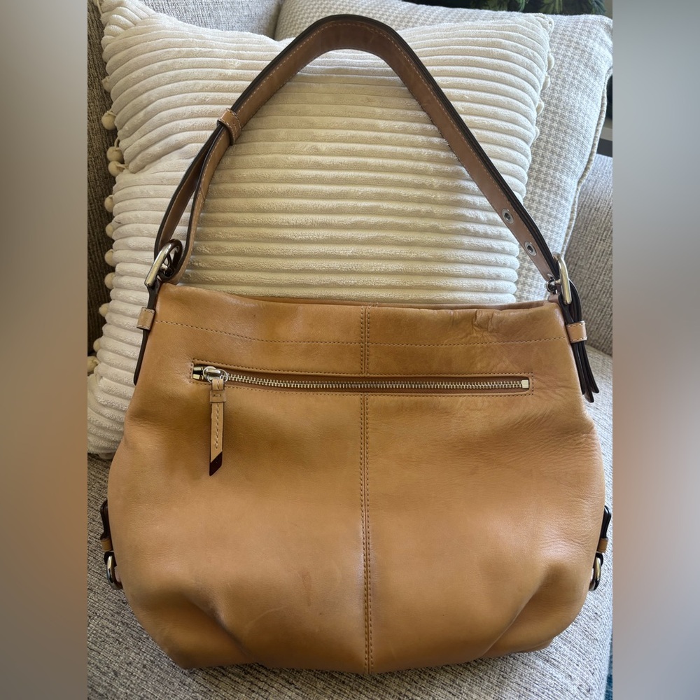 Coach Boho Convertible Shoulder Bag F15064 Camel-outside stains/clean interior